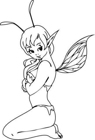 Mysterious Elf Girl Coloring page