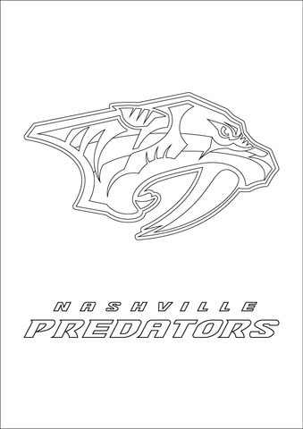 Nashville Predators Logo Coloring page