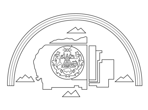 Navajo Nation Flag Coloring page