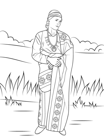 Navajo Indian Coloring page