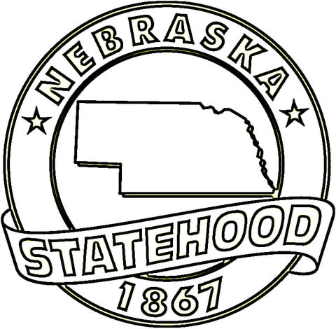 Nebraska State  Coloring page