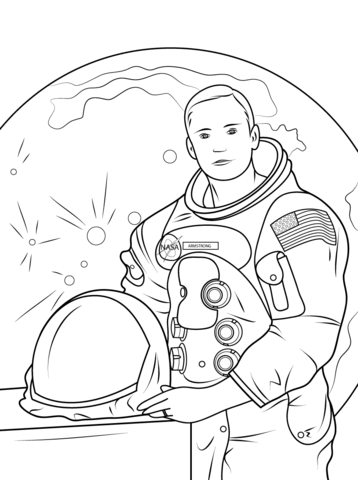 Neil Armstrong Coloring page