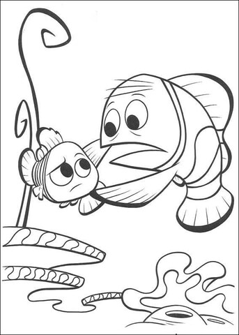 Nemo And His Father  Coloring page