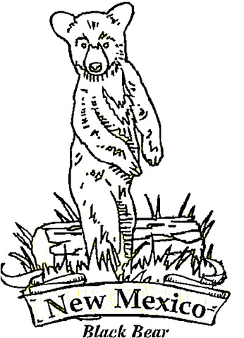 New Mexico Bear  Coloring page