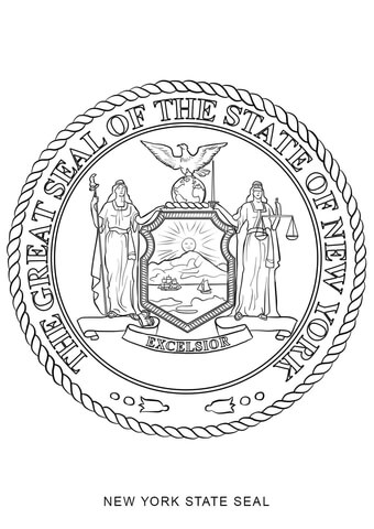 New York State Seal Coloring page