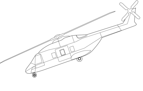 NH90 Helicopter Coloring page