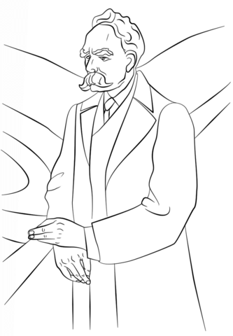 Friedrich Wilhelm Nietzsche Coloring page