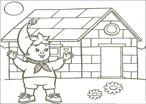 Noddy And His House  Coloring page