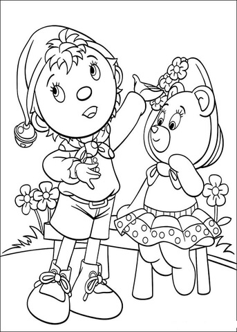 Noddy And Tessie Bear  Coloring page