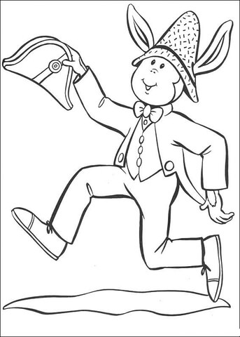 Bunkey brings a two-cornered hat  Coloring page