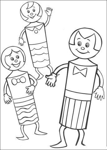 Noddy Friends 1  Coloring page