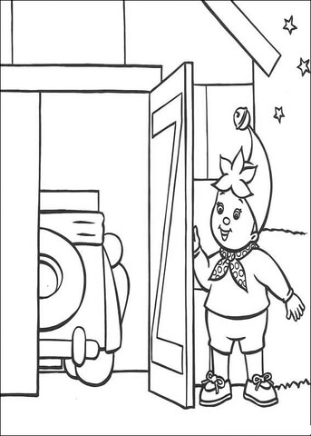 Noddy Opens The Garage  Coloring page