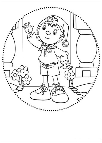 Noddy Greeting Coloring page