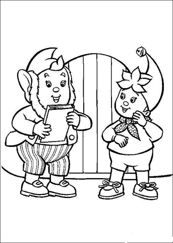 Noddy Talks to Big-Ears Coloring page