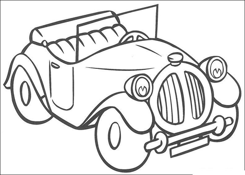 Noddy's Car  Coloring page