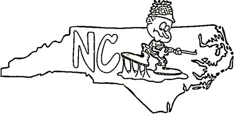 North Calorina Map  Coloring page