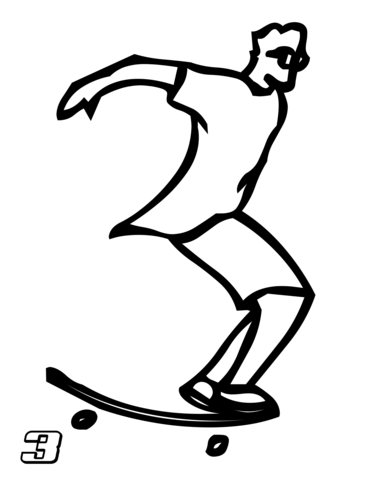 Number 3 Coloring page