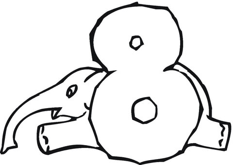 Number 8 Coloring page