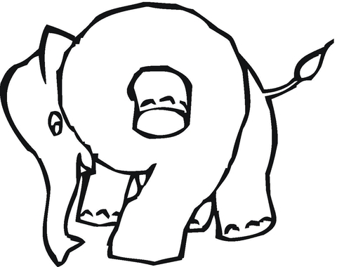 Number 9 Coloring page