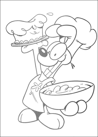 Oddie Chef  Coloring page