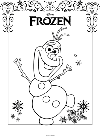 Olaf from Frozen Coloring page