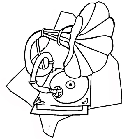 Phonograph Coloring page