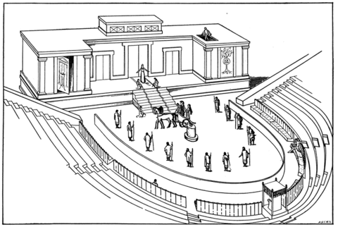 Old Roman Theatre   Coloring page