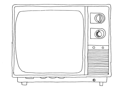 Old Sytle Tv Coloring page