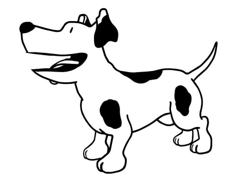 Olivia's Dog Perry Coloring page