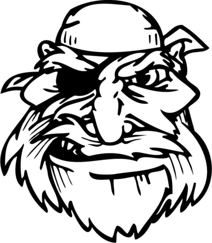 One Eyed Old Pirate Coloring page