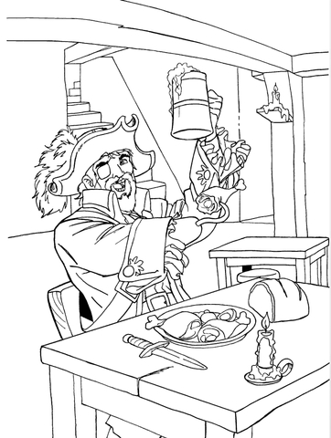 One Hand Pirate  Coloring page