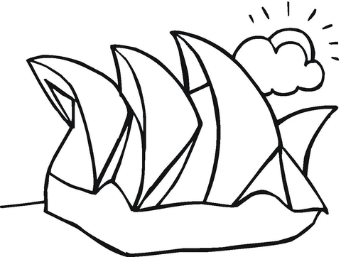 Sidney Opera House   Coloring page