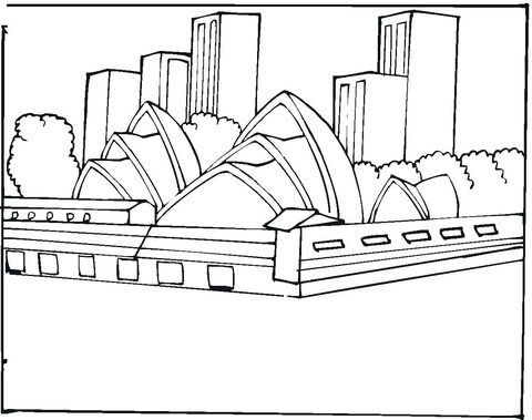 Sydney Opera House Coloring page