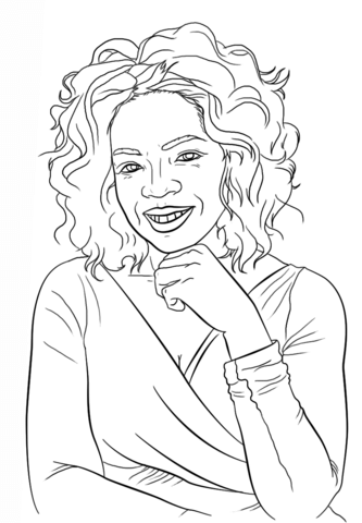 Oprah Winfrey Coloring page