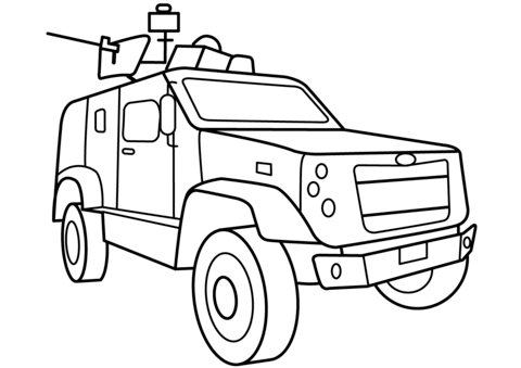 Oshkosh M-ATV Vehicle Coloring page