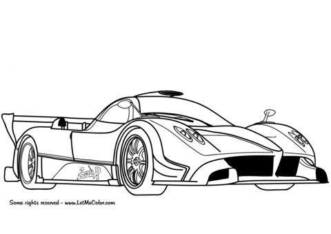 Pagani Zonda R Coloring page