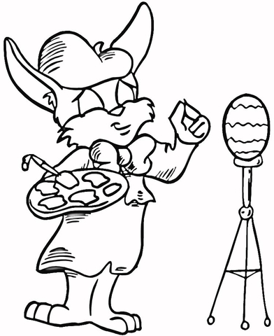 Painting Easter Egg  Coloring page