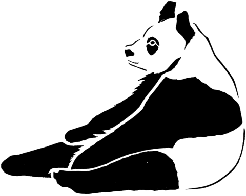 Panda 2 Coloring page