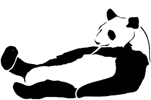 Panda 6 Coloring page