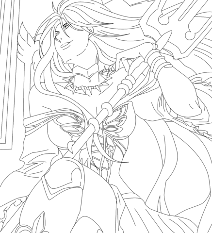 Pandora from Saint Seiya Manga Coloring page