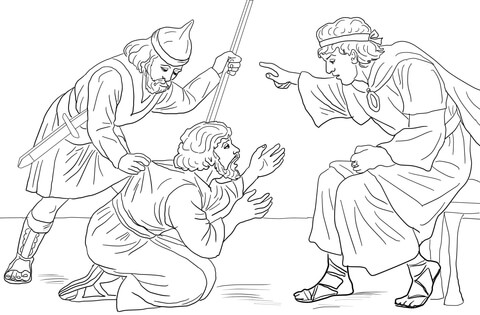 Unforgiving Servant Parable Coloring page