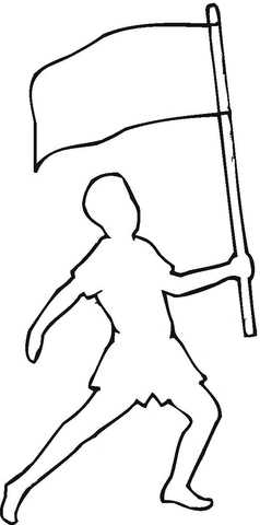 Patriot outline Coloring page