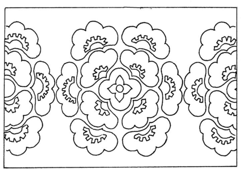 Pattern From Flowers  Coloring page