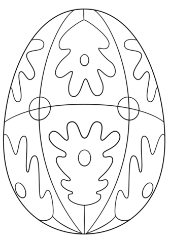 Patterned Easter Egg Coloring page