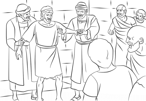 Paul and Barnabas in Lystra Coloring page