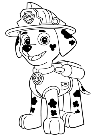 Paw Patrol Marshall Coloring page