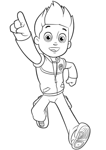 Paw Patrol Ryder Coloring page