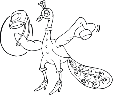 Peacock 19 Coloring page