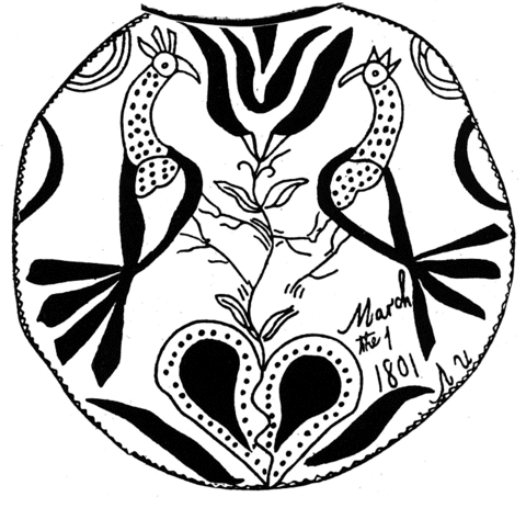 Peacock Decoration Coloring page