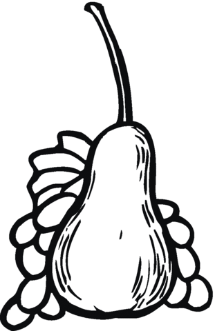 Pear 17 Coloring page